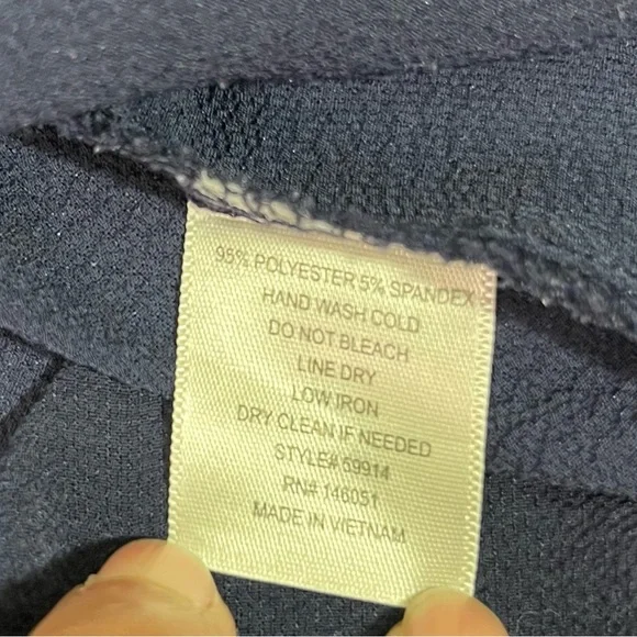 Monteau Los Angeles Women’s Blue V-Neck Long Sleeve Knee Length Dress Size Large - Picture 10 of 10